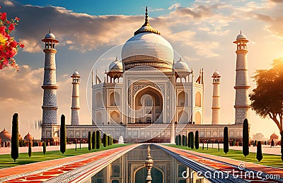 Taj Mahal images India historical buildings, beautiful Taj Mahal royalty free image. Stock Photo